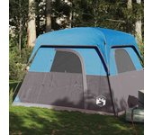 vidaXL Tienda de campaña para 4 personas impermeable azul