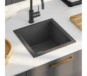 vidaXL Fregadero hecho a mano acero inoxidable negro