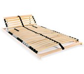 vidaXL Somier de láminas sin colchón con 28 listones 7 zonas 90x200 cm