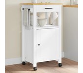 vidaXL Carrito de cocina MONZA madera maciza de pino 48x40x90 cm