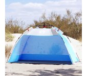 vidaXL Tienda de playa 2 personas impermeable apertura rápida azul