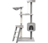 vidaXL Rascador para gatos con poste rascador de sisal 150 cm gris