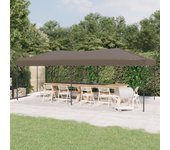 vidaXL Carpa para fiestas plegable gris taupe 3x6 m