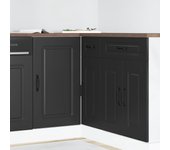 vidaXL Mueble bajo de cocina Kalmar madera de ingeniería negra