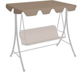 vidaXL Dosel de repuesto columpio jardín gris taupe 188/168x145/110 cm