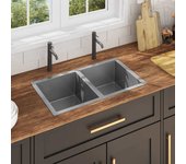 vidaXL Fregadero de cocina hecho a mano acero inoxidable
