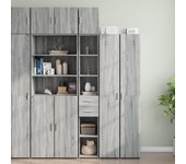 vidaXL Armario estrecho madera ingeniería gris Sonoma 30x42,5x225 cm