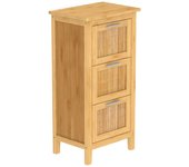 EISL Mueble de cuarto de baño con 3 cajones de bambú 30x42x82 cm