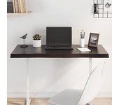 vidaXL Tablero mesa madera tratada borde vivo marrón 100x60x(2-4) cm