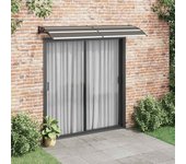 vidaXL Marquesina de puerta PC negro 240x75 cm