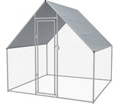 vidaXL Jaula gallinero de exterior de acero galvanizado 2x2x1,92 m