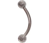 2Pcs 1.2*6/8/10mm Eyebrow piercing Curved Barbell Banana Piercing Eyebrow Pircing Body jewelry Bijoux Earlets