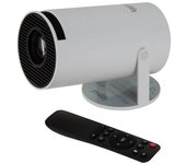 iggual Mini Proyector Portátil MP720p Android 11 - Conexiones: HDMI, USB, minijack 3.5, WiFi 6, Bluetooth 5.0 Resolución 1280x720 px, Pivotante 180º Cine en Casa y Videojuegos(16cmx9cm)