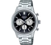 Reloj de pulsera CASIO Edifice - EFR-575D-1AEF correa color: Gris plata Dial Negro Hombre