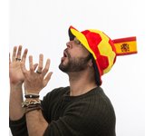 Gorro balón de fútbol con bandera de españa en relieve th3 party
