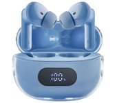 Intenso Buds Plus TWS True Wireless T315AE - Auriculares con cancelación Activa de Ruido, ENC, Bluetooth y hasta 25 Horas de reproducción de música, Color Azul