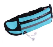Riñonera Running iPhone XS reflectiva Cinturon hidratacion iPhone XS antisudor con Cremallera Entrada Auricular Bolsillos Correa Ajustable Hombre Mujer Cinturon Running iPhone XS Turquesa