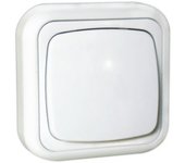 Pulsador de superficie Electro Dh 36.480/P, color blanco, 8430552111510