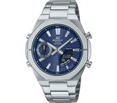 Reloj de pulsera CASIO Edifice - ECB-S10D-2AEF correa color: Gris plata Dial Azul Hombre