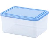 Curver Recipiente para alimentos con tapa, 1,2 L, recipiente de plástico para congelador, lavavajillas, rectangular