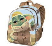 Star Wars The Mandalorian, Mochila 3D Pequeña, 26 x 31 cm, Capacidad 8.5 L, Turquesa/Marrón
