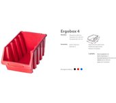Patrol Group Ergo XL Plus - Caja Organizadora Apilable Rojo, Ideal para Almacenaje y Organización, Capacidad para Herramientas, Resistente y Fácil de Usar, ERG4CZEPG001