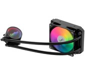 CoolBox Infinity Liquid120 Refrigeración Líquida PC 120mm con Iluminación ARGB Efecto Infinito, Sin Mantenimiento, TDP Hasta 180W, Compatible con LGA1700 y AM5, Silenciosa. Negro
