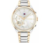 Tommy Hilfiger Reloj Analógico de Cuarzo Multifunción para Mujer con Correa de Acero Inoxidable Bicolor - 1782415