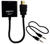 Approx appC17 HDMI tipo A (Estándar) VGA (D-Sub) + 3,5mm Negro