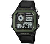 Reloj de pulsera CASIO Sports - AE-1200WHB-1B correa color: Negro Dial LCD Negro Hombre