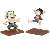 Banpresto Figura de Acción Monkey D. Luffy & Enel One Piece - World Collectable Log Stories 8 cm - BP89838P Multicolor - Figura coleccionable - Ideal para los fanaticos del Anime