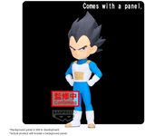 Banpresto Figura de Accion Vegeta Dragon Ball Daima - with Panel 9 cm - BP89724P Multicolor - Figura Coleccionable - Optimo para los fanaticos del Anime