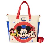Loungefly Disney Mickey and Friends - Mochila convertible y bolsa de mano