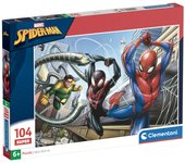 Clementoni- Marvel Ultimate Spider-Man Spiderman-Supercolor Puzzle Infantil De 104 Piezas, para Niños 6-8 Años, Desarrolla La Concentraciòn Mentàl Y La Logica, 25778, Multicolor