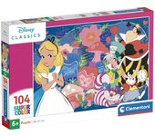 Clementoni - Puzzle Infantil 104 Piezas Alicia en el País de Las Maravillas- Desde 6 años (25748)