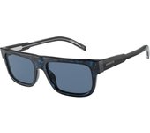 ARNETTE Gafas de sol para hombre, montura negra, lentes negras espejadas grises, 55 mm, Gothboy Havana Azul Oscuro, 55 mm