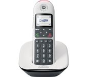 Motorola Voice - CD5001 Teléfono Inalámbrico Digital, Bloqueo de llamadas, Amplificación, Manos libres con Altavoz, Modo Nocturno - Color Blanco