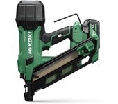 HiKOKI Clavadora de tiras de batería de 34° - 18 V, 50-90 mm, potente luz LED, motor sin escobillas, accionamiento por resorte neumático, ajuste de profundidad sin herramientas, incluye 2 baterías de