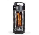 Perel PHT1200 Calefactor Electrico de Pie con Infrarrojos Silencioso para Exteriores, 1200 W, Diametro de 22 cm, Altura de 56 cm, Ipx4