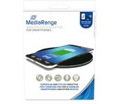 MediaRange MRMA118 cargador de dispositivo móvil Smartphone Negro USB Cargador inalámbrico Carga rápida Interior