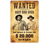 Blechwarenfabrik Braunschweig Bud Spencer und Terence Hill Wanted Best Duo Ever 3D Cartel decorativo de chapa de metal, multicolor, tamaño: 20 x 30 cm, 300/T012