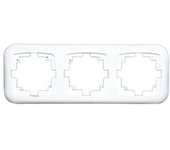Marco triple para mecanismo empotrable Electro Dh 36.530/MT, color blanco, 8430552107186