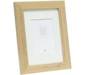 Deknudt Frames Marco de fotos con paspartú, color madera natural, S66KH1 P1, 30 x 30 cm, para imagen de 20 x 20 cm, marco de madera MDF, para colgar o exponer