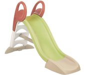Smoby Life Tobogán Infantil KS - Superficie de Deslizamiento 150 cm - Conexión para Cascada de Agua - Escalera Antideslizante - Plástico Resistente UV - A Partir de 2 Años - Verde (7600820510)