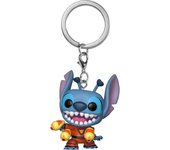 Funko Pop! Keychain: Lilo & Stitch with Blaster - Stitch with Blaster with Blaster - Lilo and Stitch - Minifigura de Vinilo Coleccionable Llavero Original - Relleno de Calcetines - Idea de Regalo