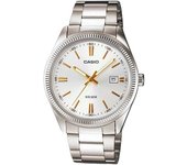 Reloj de pulsera CASIO Collection - MTP-1302D-7A2 correa color: Gris plata Dial Blanco Hombre