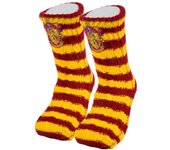 Calcetines de Harry Potter - Forro de piel sintética antideslizante, cálido y cómodo Hogwarts House, rojo dorado, Talla única
