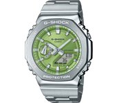 Reloj de pulsera CASIO G-Shock - GM-2110D-3AER correa color: Gris plata Dial Verde Hombre