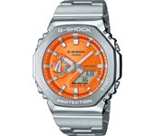 Reloj de pulsera CASIO G-Shock - GM-2110D-4AER correa color: Gris plata Dial Naranja Hombre