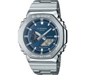 Reloj de pulsera CASIO G-Shock - GM-2110D-2BER correa color: Gris plata Dial Azul Hombre